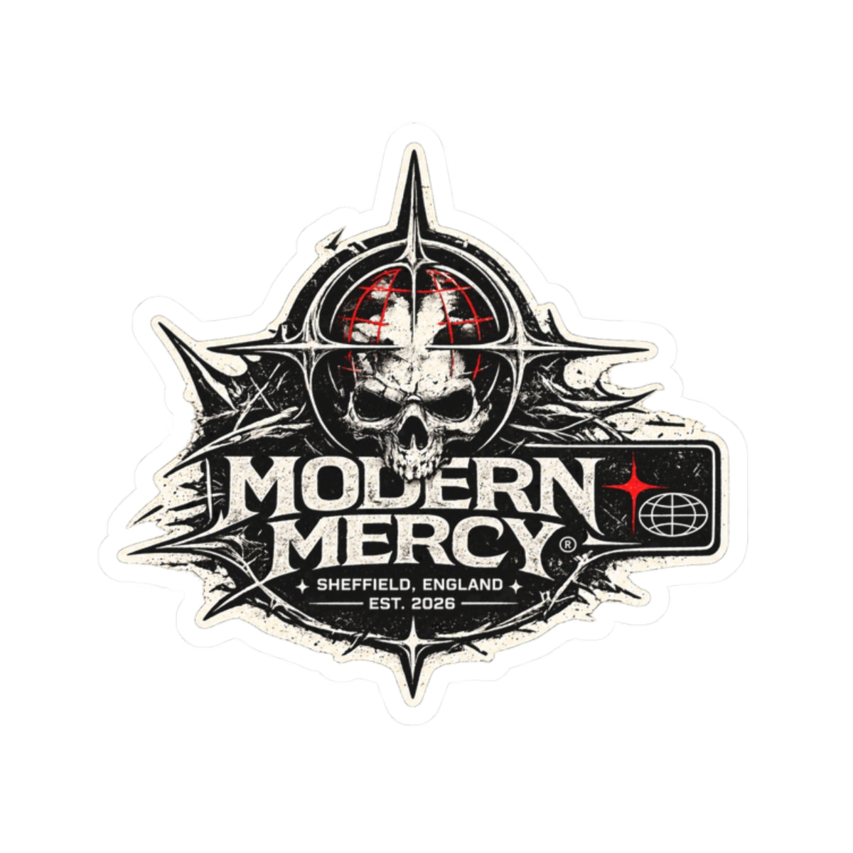 Modern Mercy SKULL Sticker
