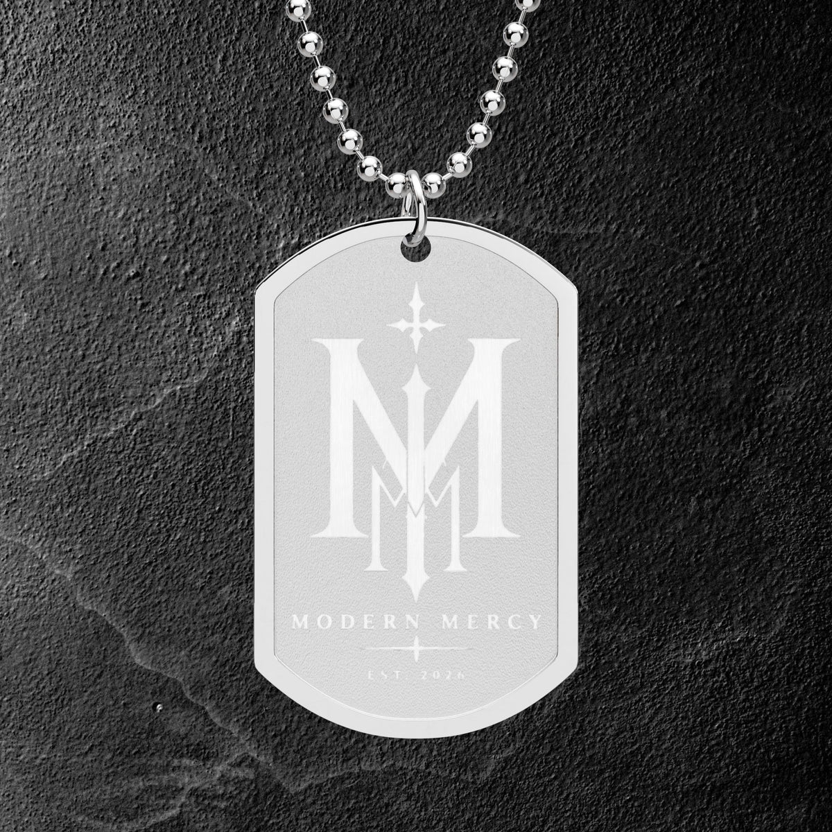 Monogram M Cross Dog Tag